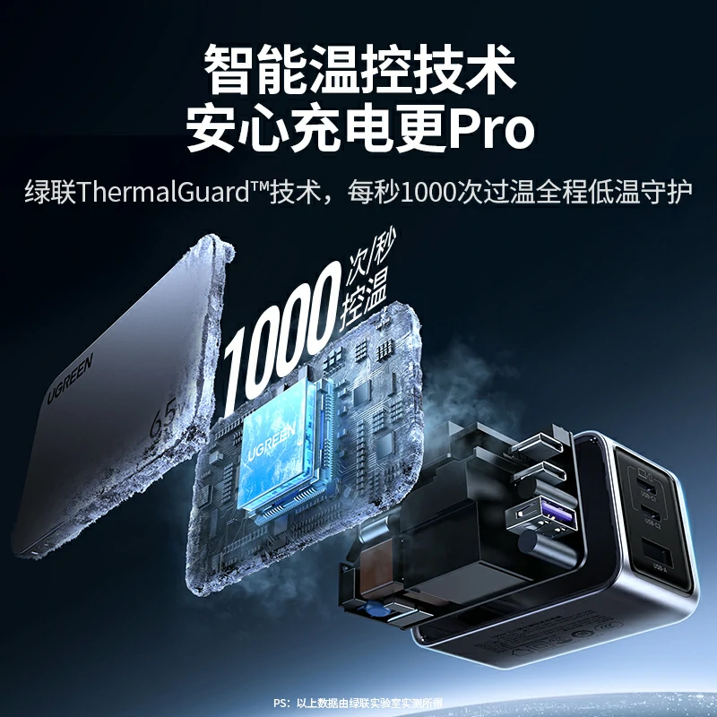 意昂2Nexode 闪充湃Pro 65W三口氮化镓充电器套装