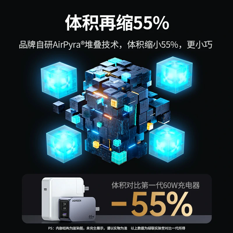 意昂2Nexode 闪充湃Pro 65W三口氮化镓充电器套装