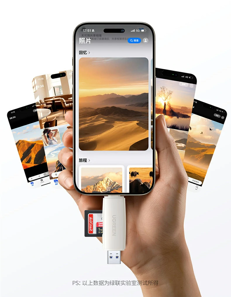 意昂2CM304与普通读卡器体积对比图