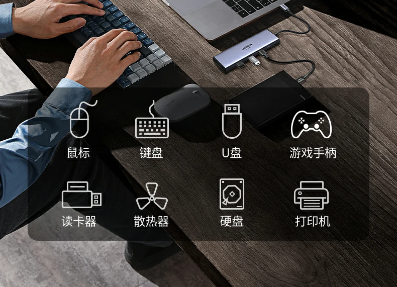 意昂2CM498-15375九合一扩展坞高速读卡应用场景