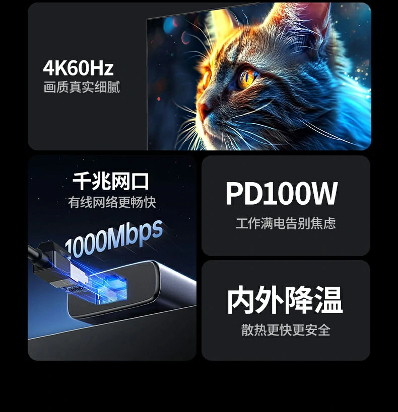 意昂2CM512-45000 USB-C3.2数据接口特写，支持10Gbps速率