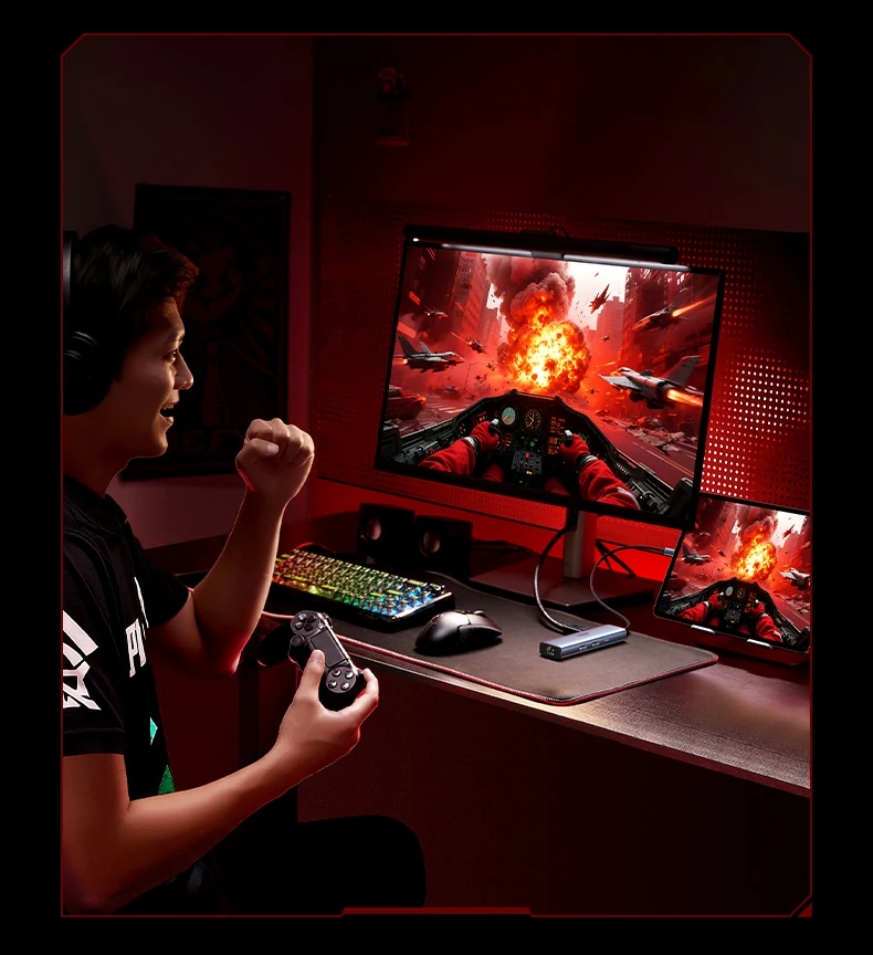 意昂2CM512-75643连接Switch游戏主机投屏电视