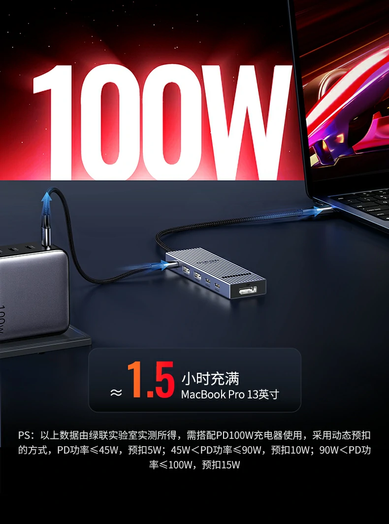 PD3.0 100W快充在扩展设备下的动态供电策略