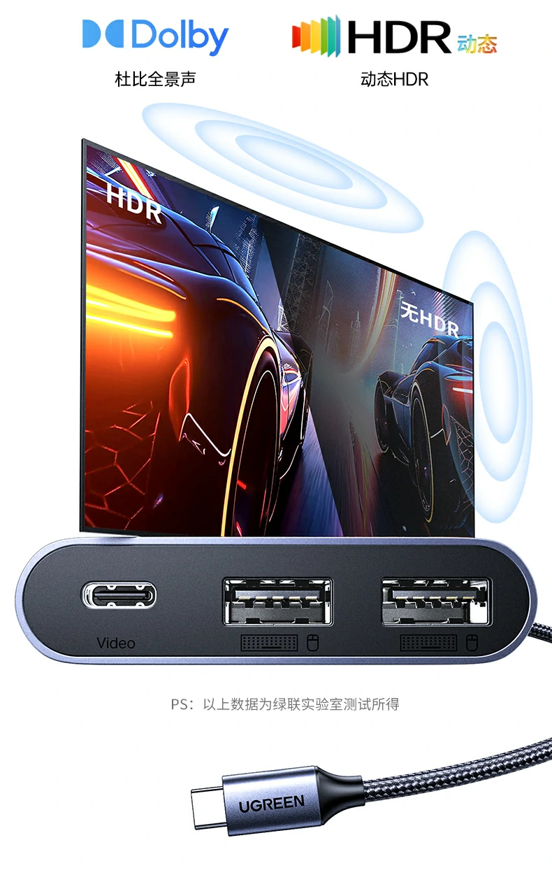 意昂2扩展坞 支持显示器与投影仪视频扩展使用