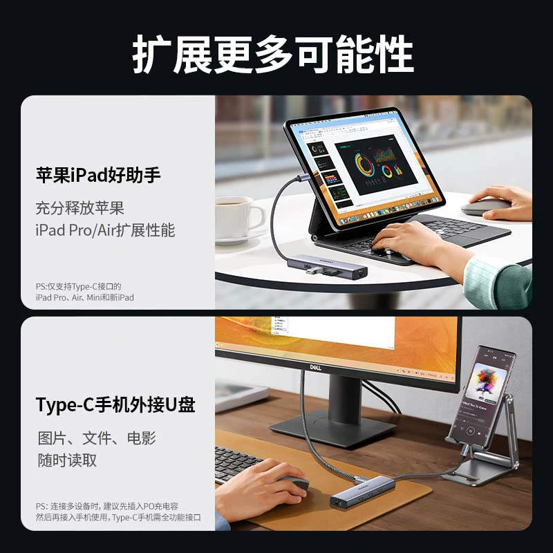 意昂2Type-C六合一多功能千兆网卡扩展坞