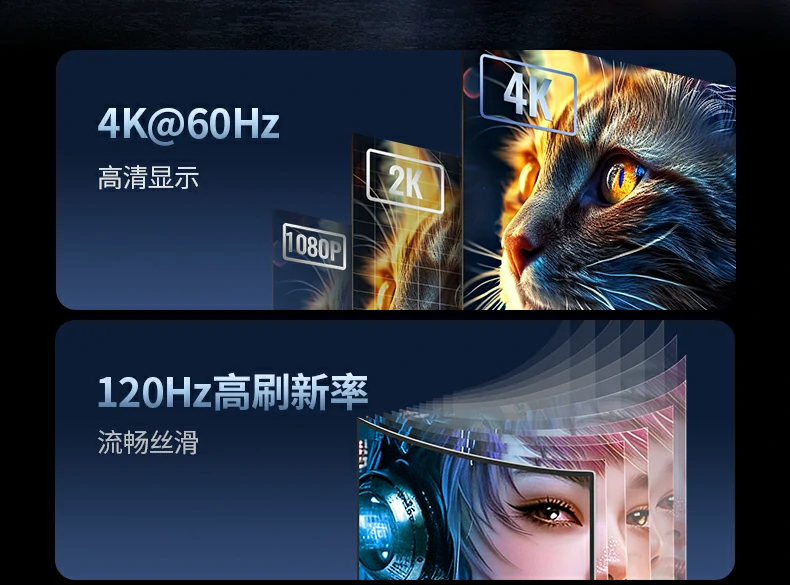 意昂2扩展坞HDMI 4K@30Hz输出效果演示，支持超高清投屏