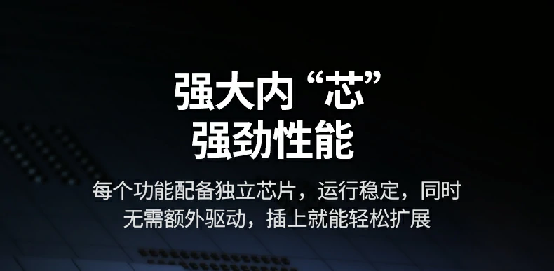 扩展坞与竞品体积对比，凸显便携优势