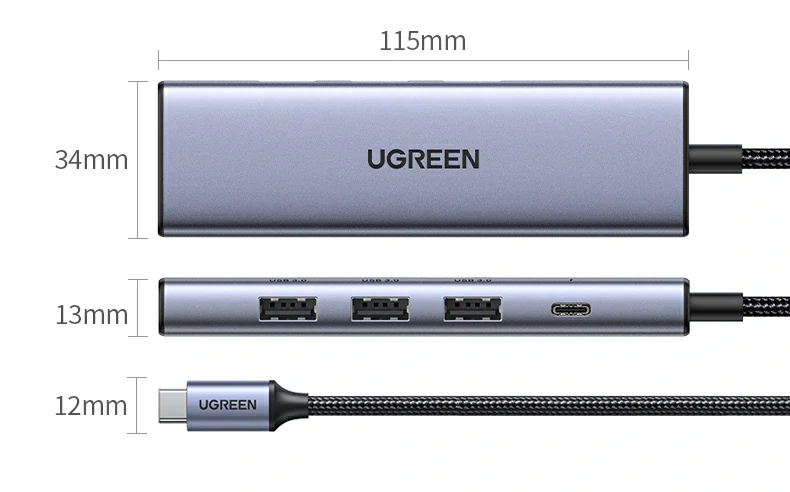 核心参数汇总图：4K、PD100W、三USB3.0、20cm线长