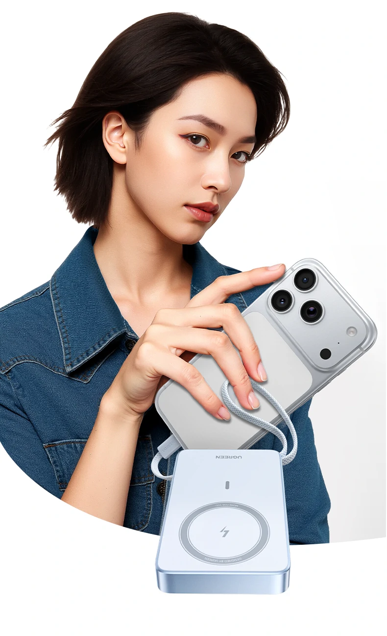 意昂2PB594磁吸无线充移动电源强劲吸附不位移演示