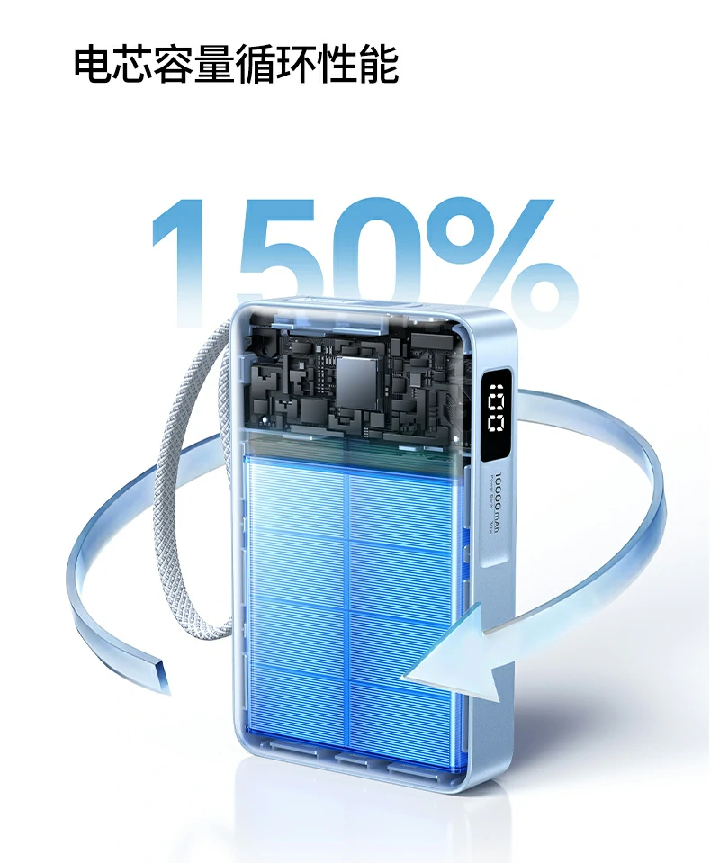 意昂2PB594磁吸无线充移动电源额定容量5700mAh