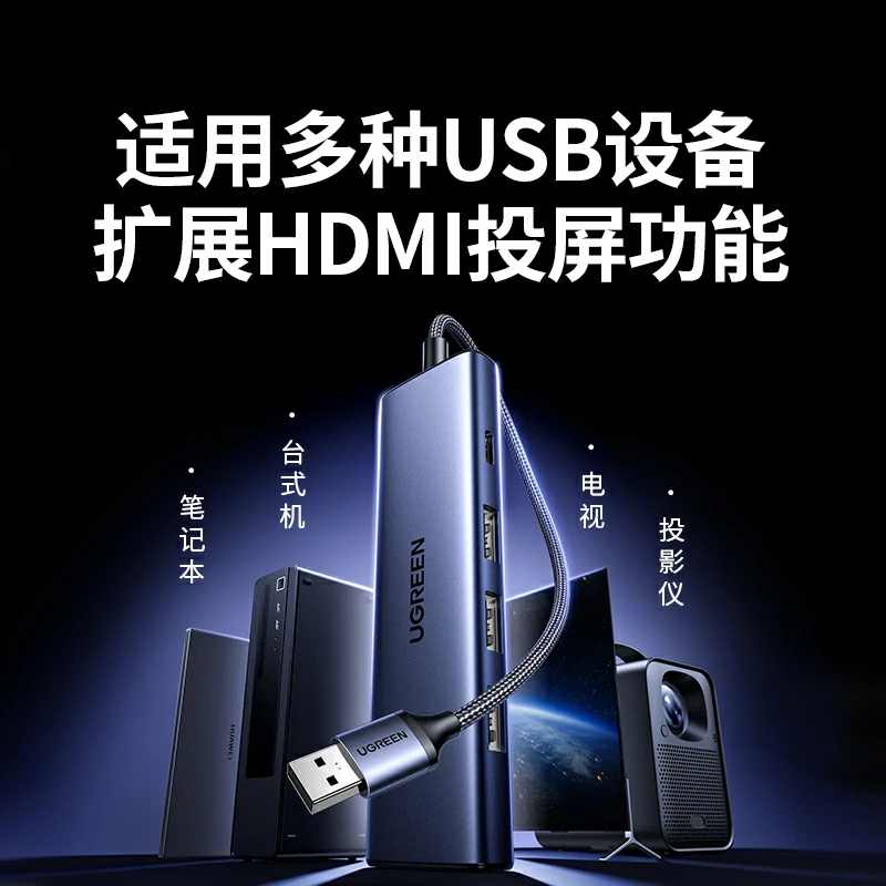 意昂2USB-A 五合一多功能扩展坞 HDMI