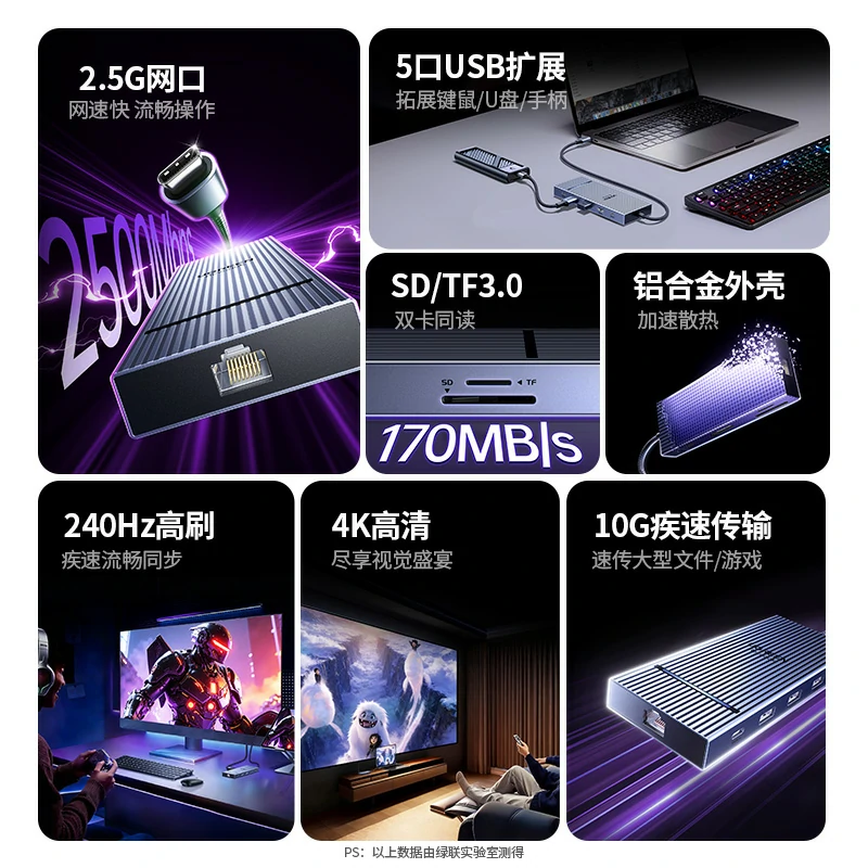 意昂2Type-C十合一接口多功能扩展坞