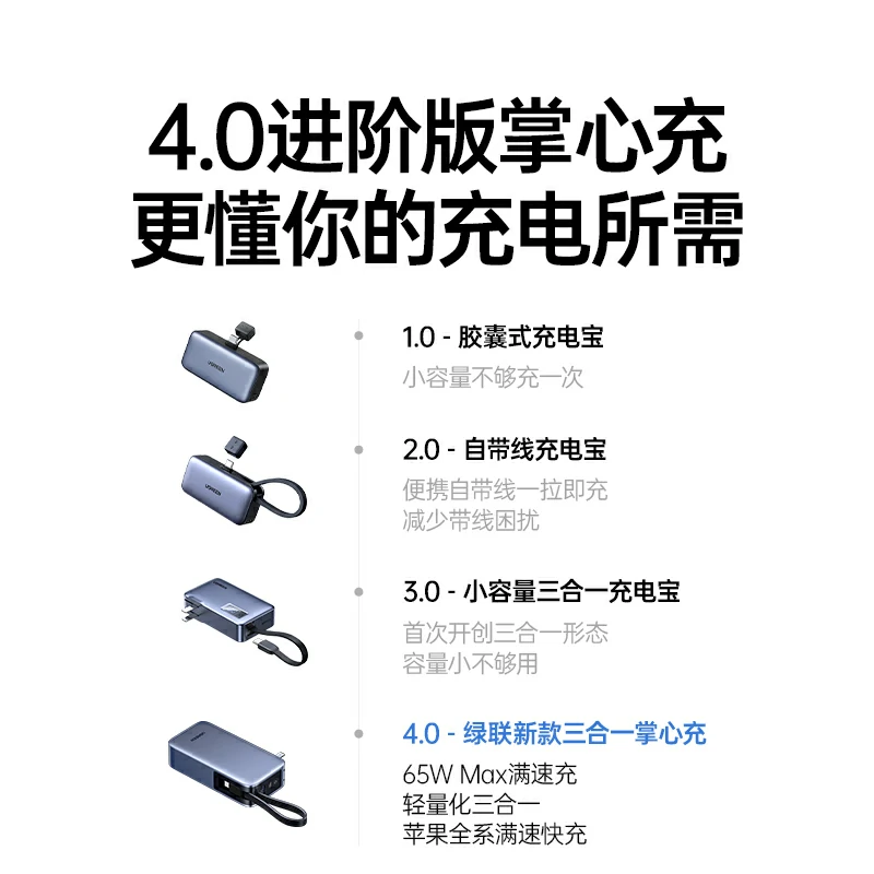 意昂265W三合一快充移动电源 10000mAh