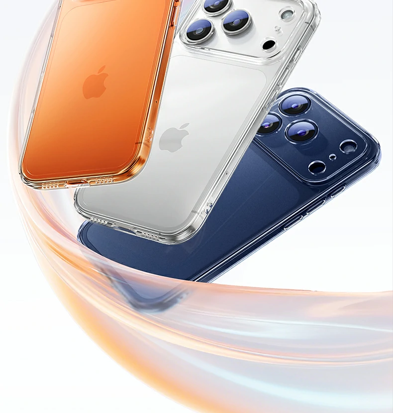 iPhone17手机壳正面展示，光学增透工艺超透亮