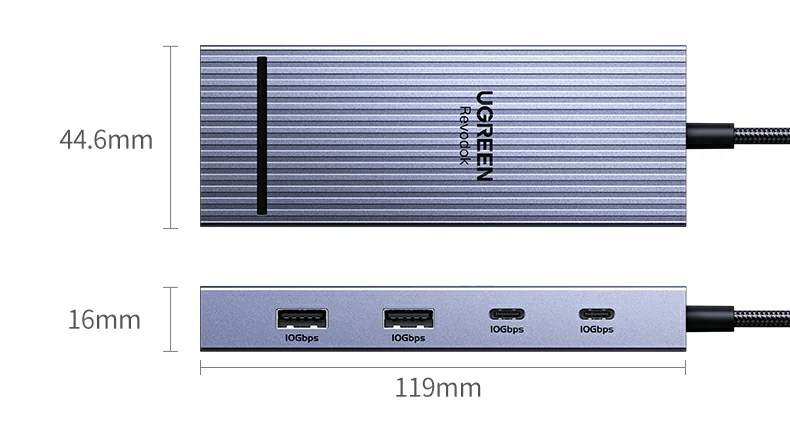 产品尺寸三视图（标注接口位置与线长）