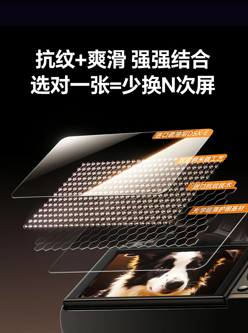 与老款对比，全屏覆盖不粘毛漏光优势明显