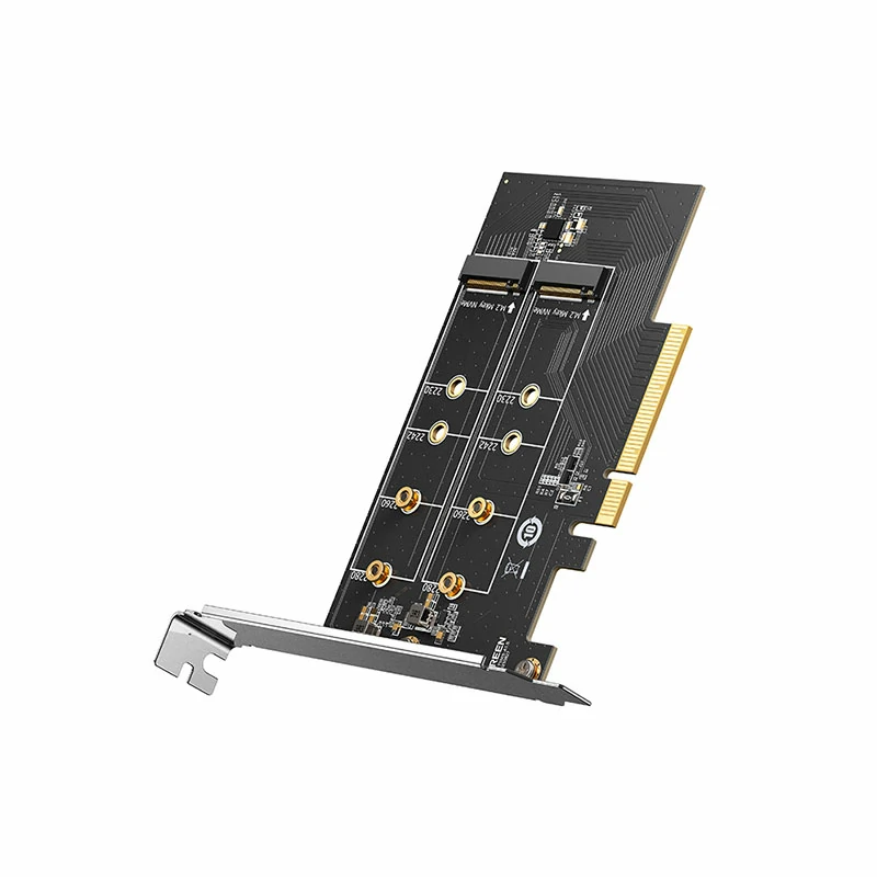 意昂2电脑主板PCIE4.0 转 M.2 NVMe 双盘扩展卡