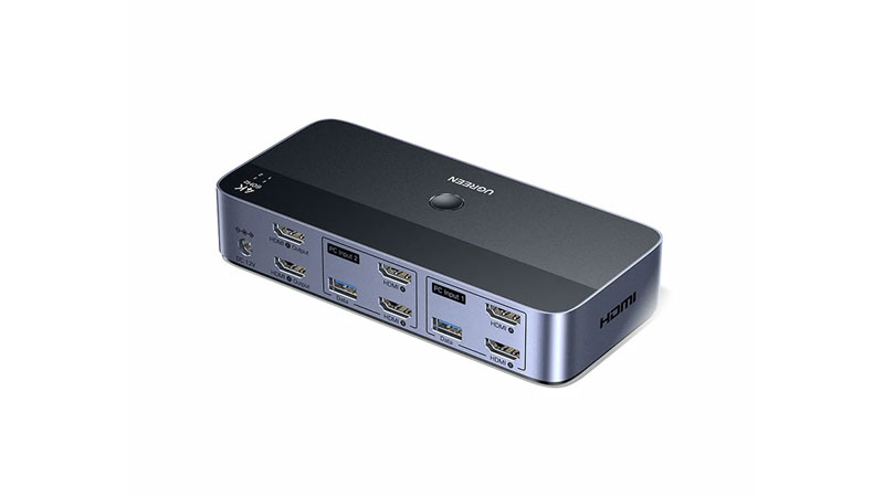 意昂2 HDMI KVM 双显切换器 二进二出4K60Hz(AK500-85719)使用教程