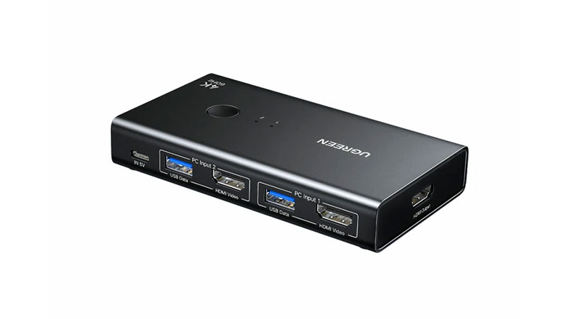 意昂2 HDMI KVM 切换器 二进一出4K60Hz(AK502-75246)使用教程