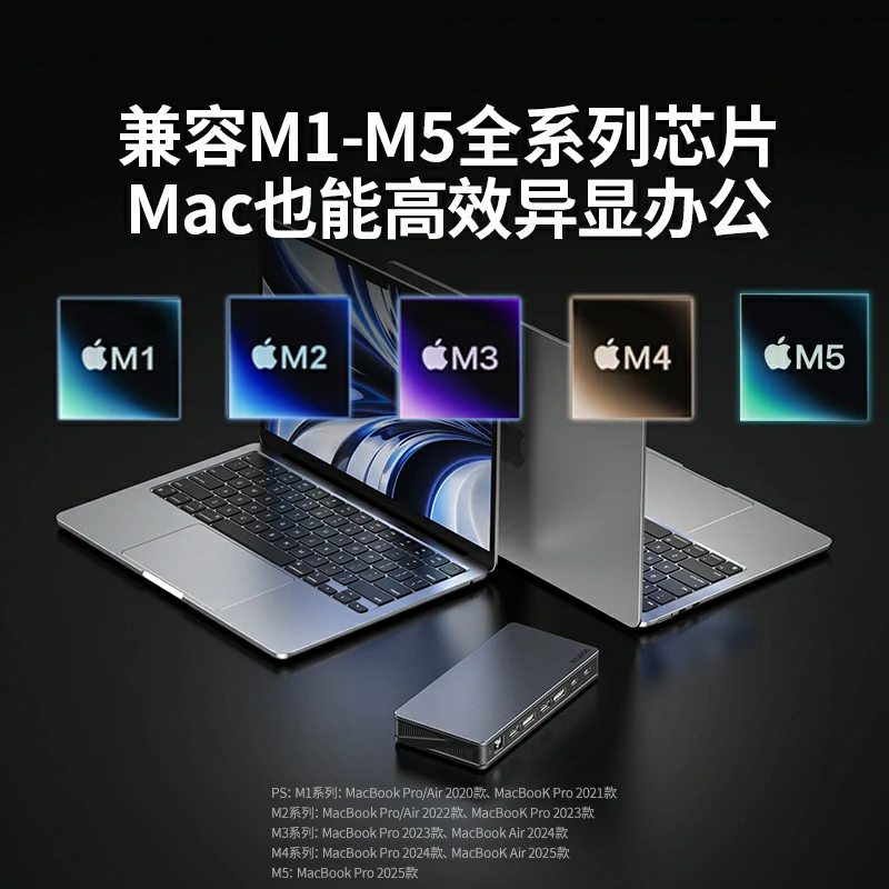 意昂2Type-C九合一多功能扩展坞 三屏异显4K60Hz