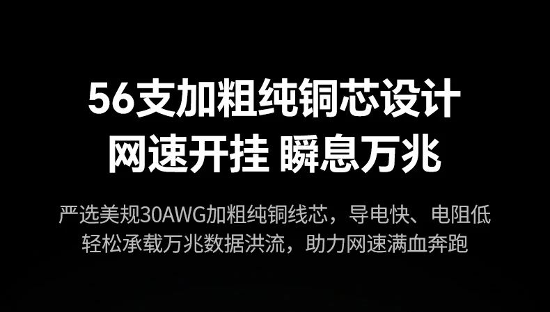 意昂2NW291八类扁平万兆网线接头镀金工艺特写
