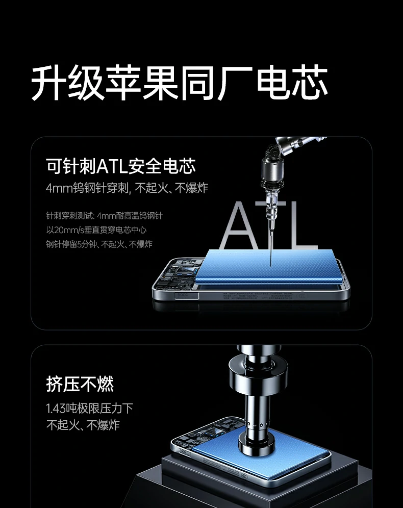 意昂2PB580超薄磁吸无线充电宝USB-C输入接口特写
