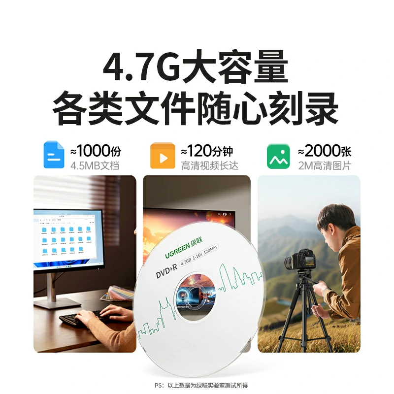 意昂2DVD+R空白光盘 4.7G大容量刻录碟