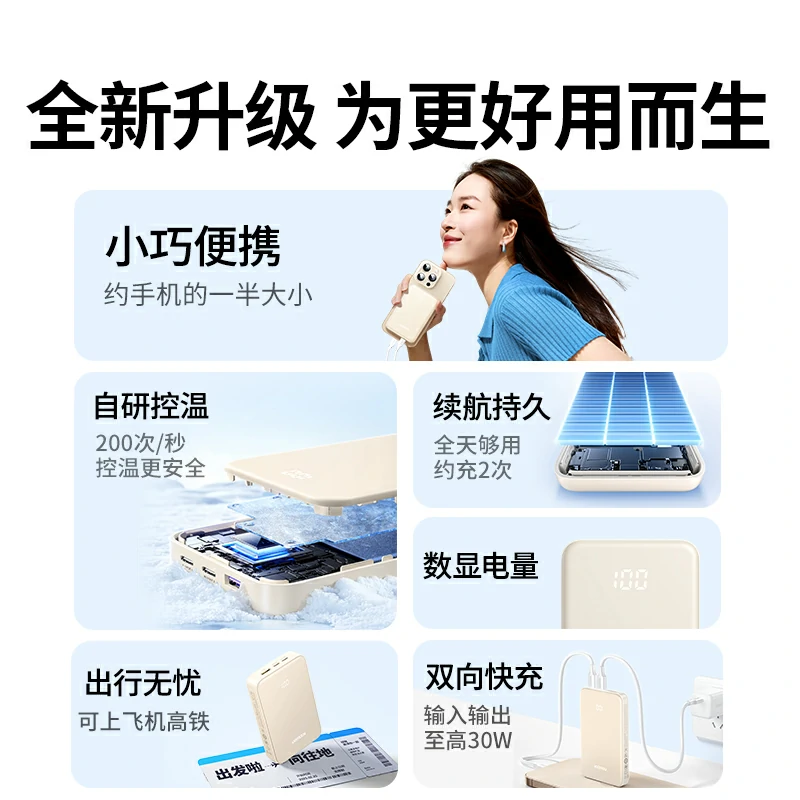 意昂2 30W双向快充移动电源 10000mAh