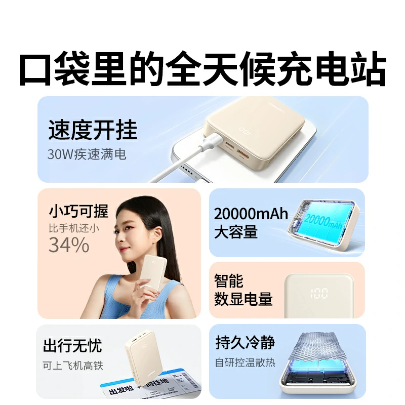 意昂230W双向快充移动电源 20000mAh