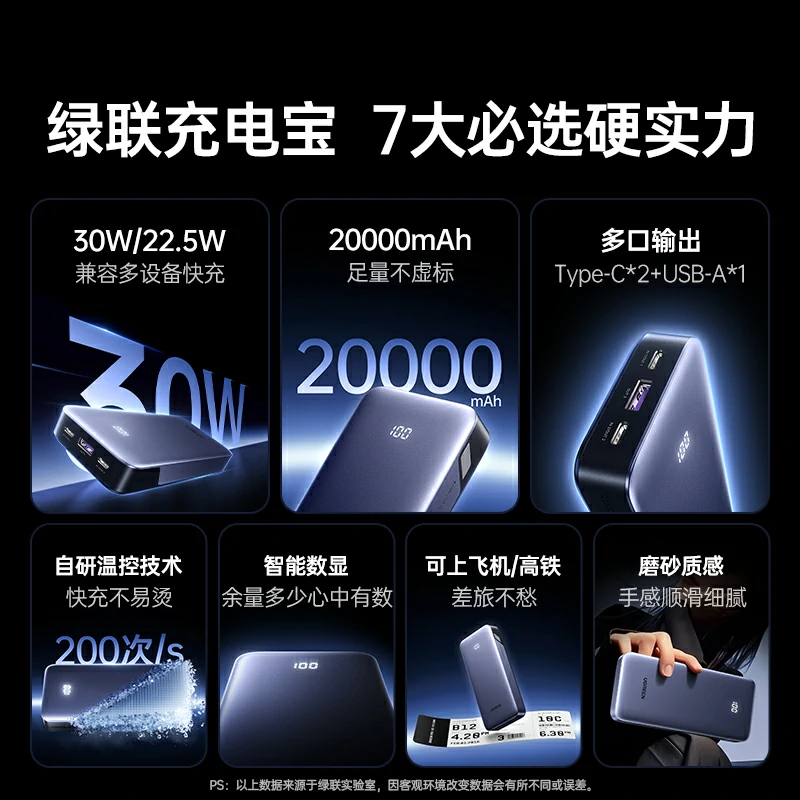 意昂230W多接口快充移动电源 20000mAh