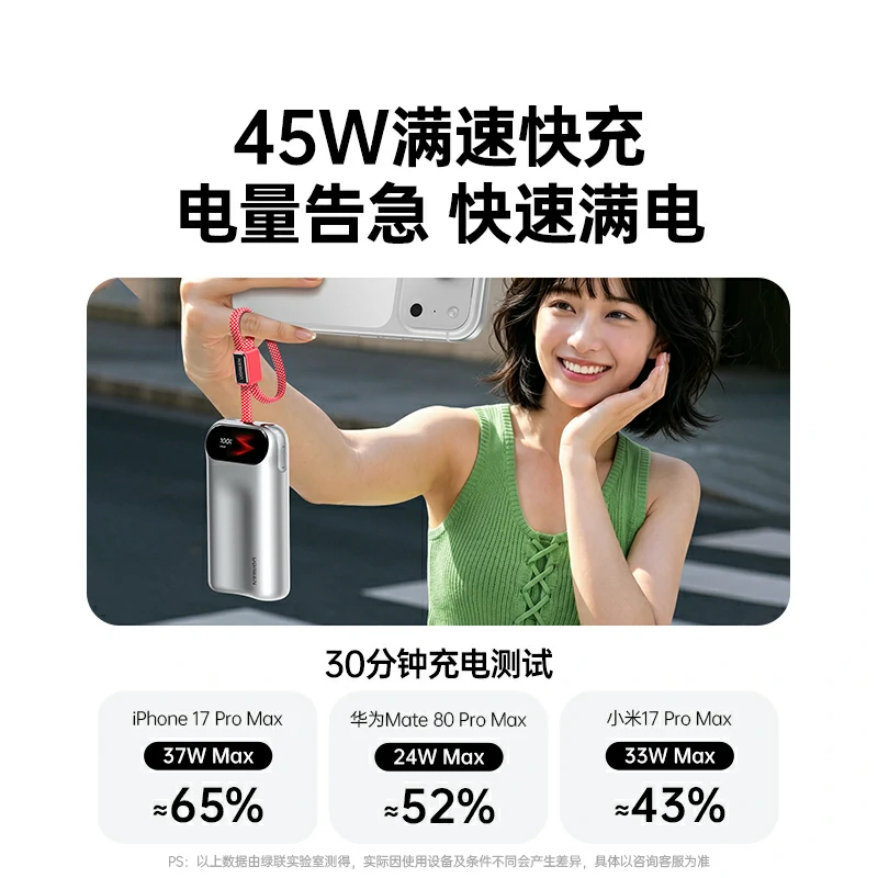 意昂245W快充移动电源 10000mAh智趣屏显 易烊千玺同款