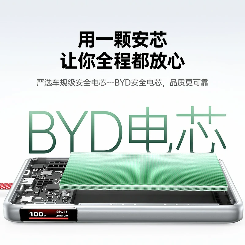 意昂255W自带线快充移动电源 20000mAh 易烊千玺同款
