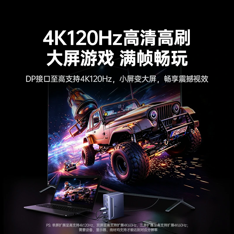 意昂214合1Type-C多功能扩展坞 4K120Hz