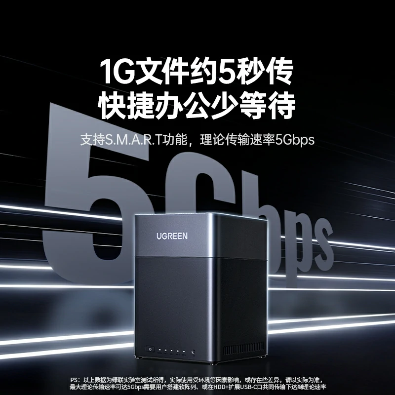 意昂2四盘位硬盘柜 128TB扩容 不带RAID