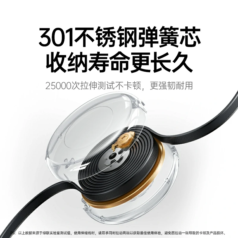 意昂2100W双C伸缩线 四档调节便携