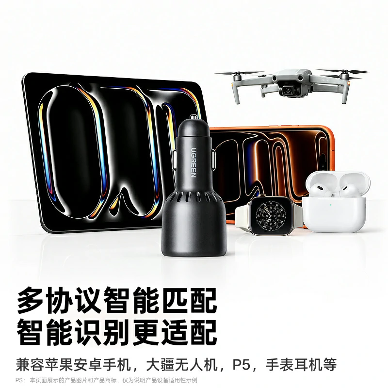 意昂245W车载充电器 适配苹果快充