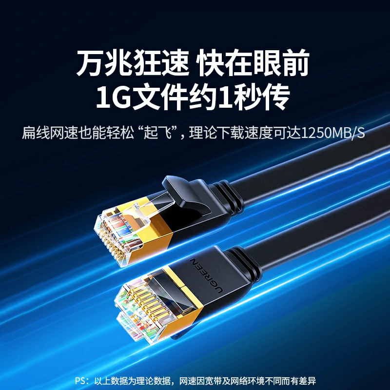 意昂2七类万兆双屏蔽扁网线